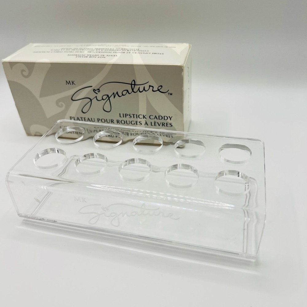 Mary Kay MK Signature Lipstick Caddy Clear Acrylic Organizer NIB